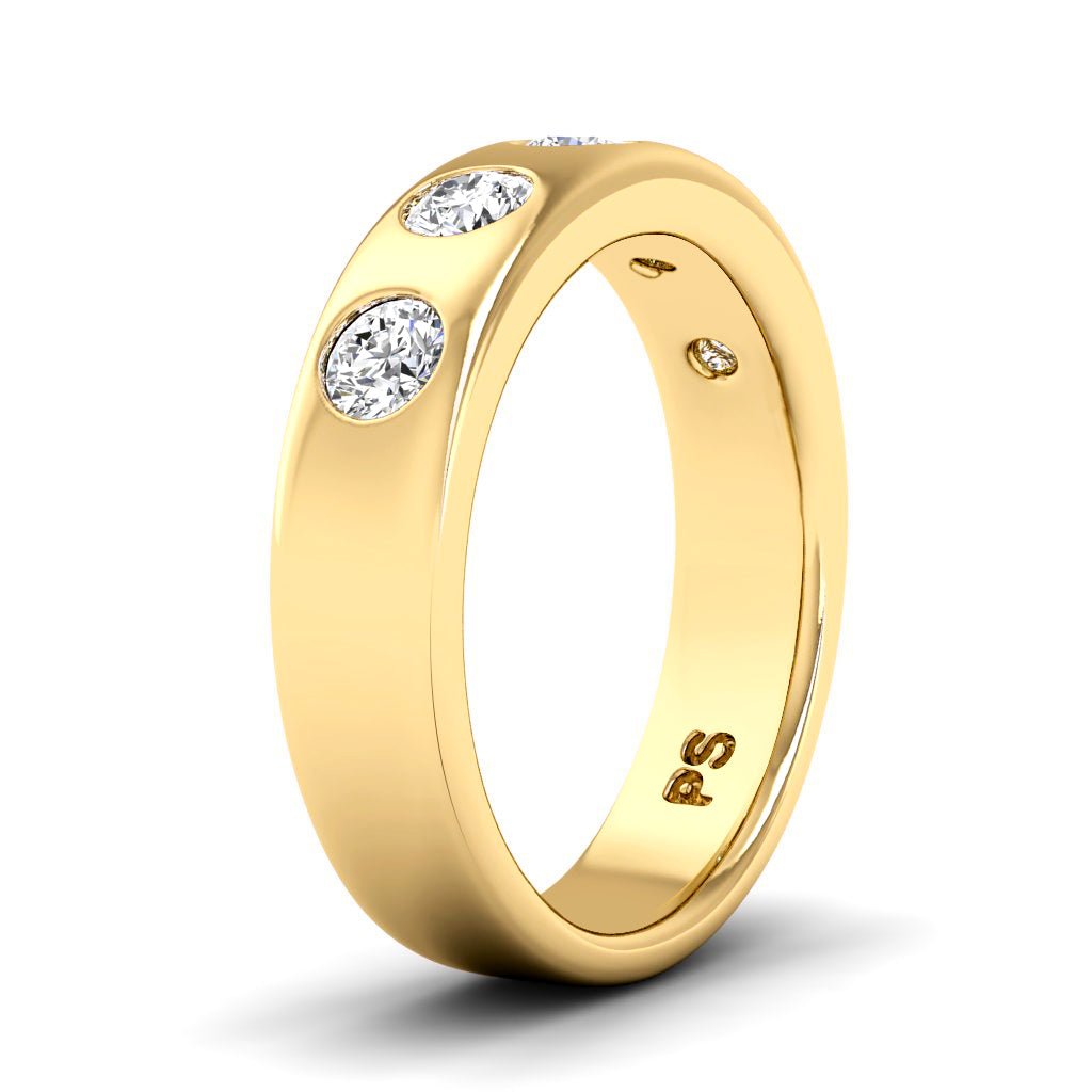 0.65 CT Round Cut Natural Diamonds - Wedding Band