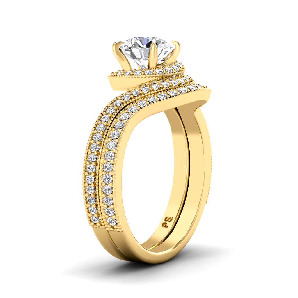 0.80-1.95 CT Round Cut Diamonds - Bridal Set