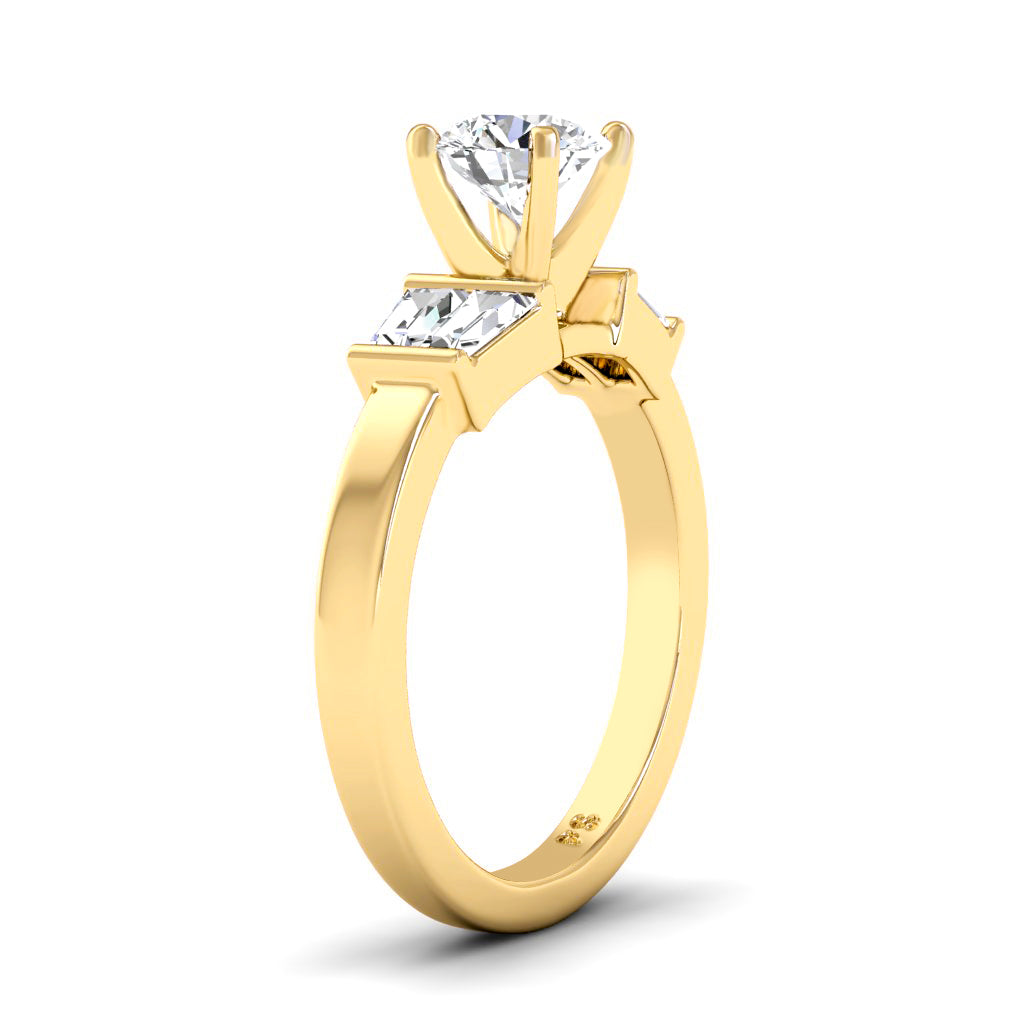 0.75-1.90 CT Taper & Round Cut Diamonds - Engagement Ring