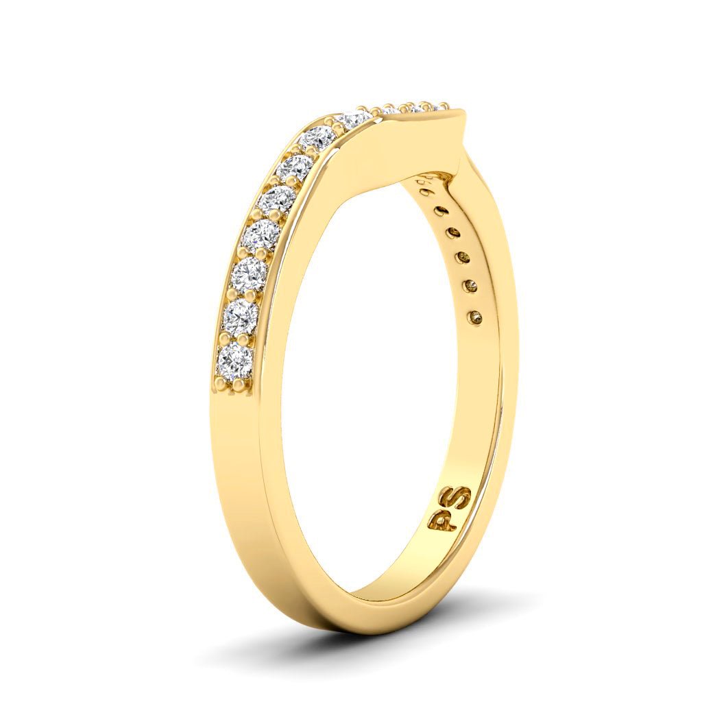 0.25 CT Round Cut Lab Grown Diamonds - Wedding Band - Primestyle.com