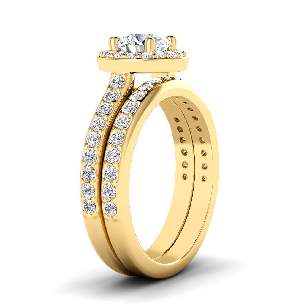 1.05-2.20 CT Round Cut Natural Diamonds - Bridal Set