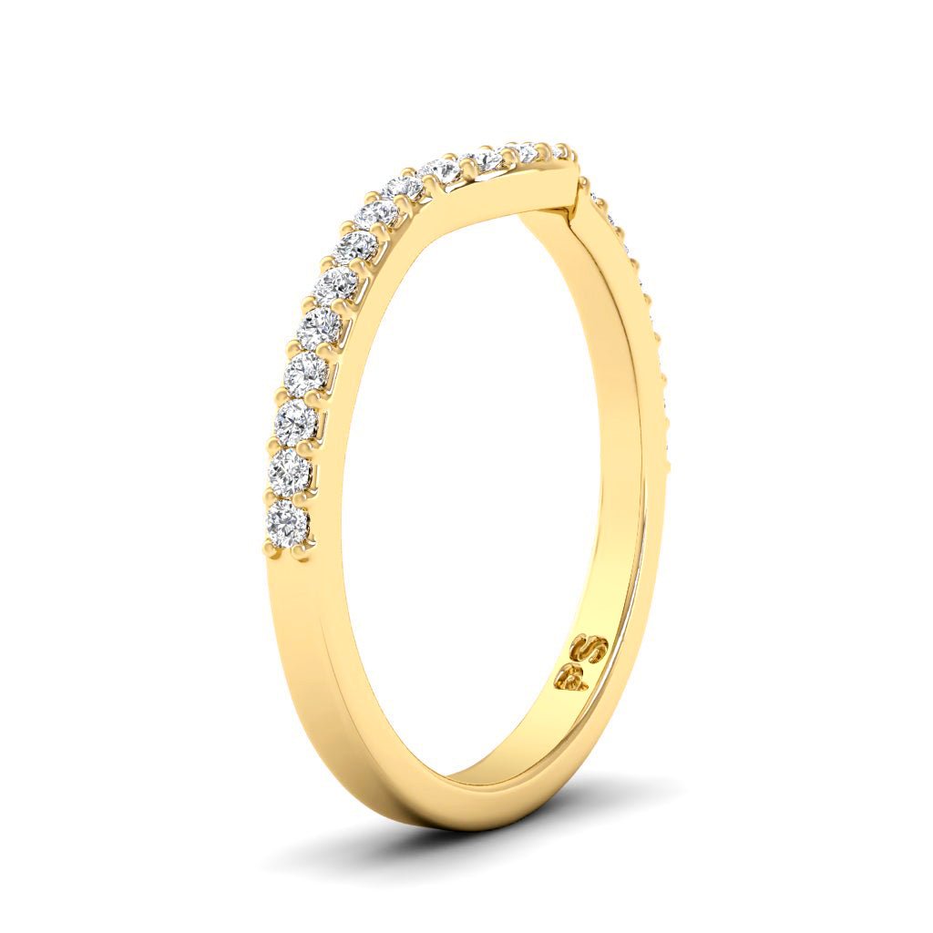 0.25 CT Round Cut Lab Grown Diamonds - Wedding Band - Primestyle.com