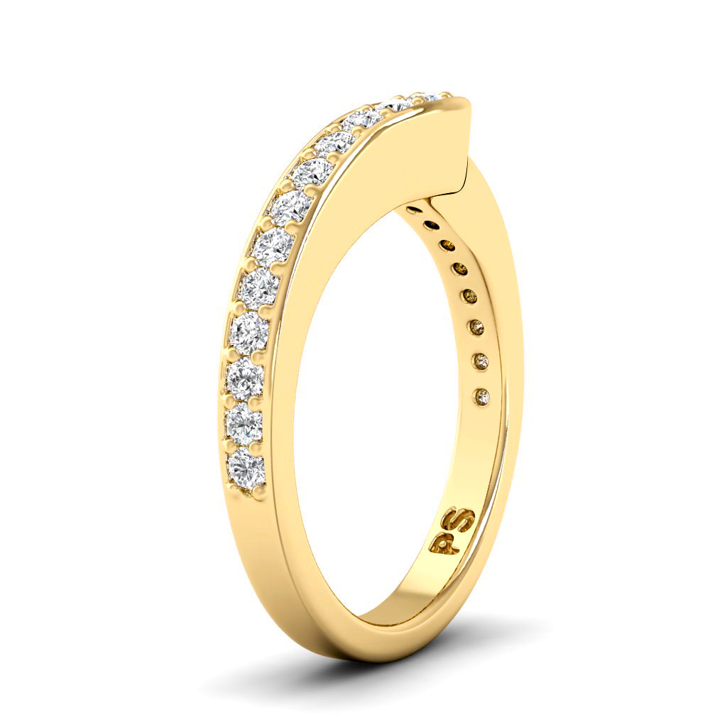 0.45 CT Round Cut Natural Diamonds - Wedding Band