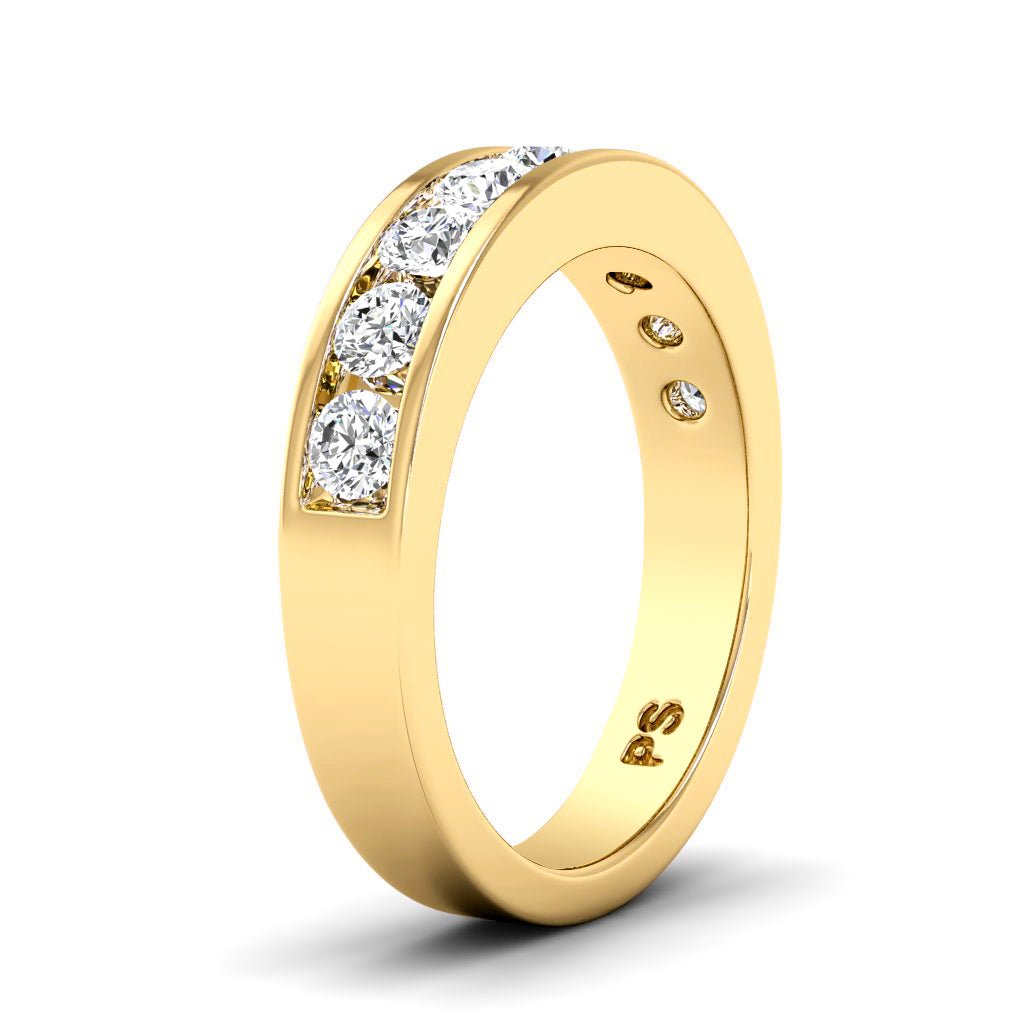 0.80 CT Round Cut Lab Grown Diamonds - Wedding Band - Primestyle.com