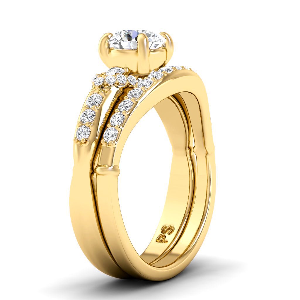 1.00-6.50 CT Round Cut Diamonds - Bridal Set