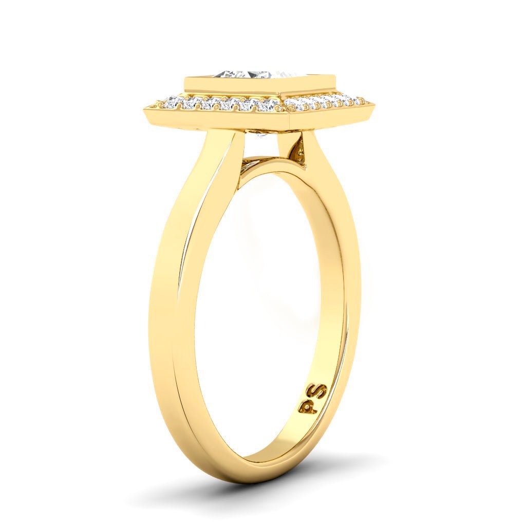 0.49-1.64 CT Princess & Round Cut Natural Diamonds - Engagement Ring