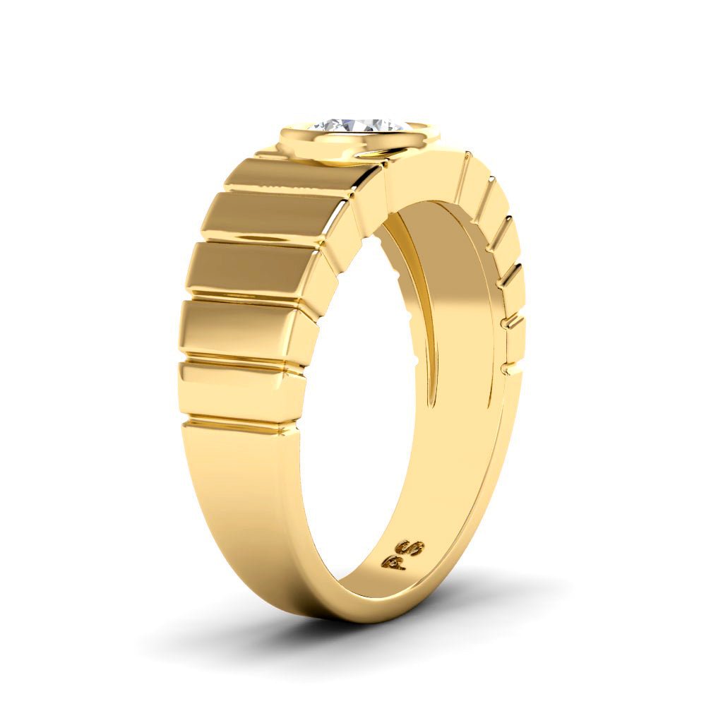 0.40 CT Round Cut Natural Diamonds - Mens Wedding Bands - Primestyle.com