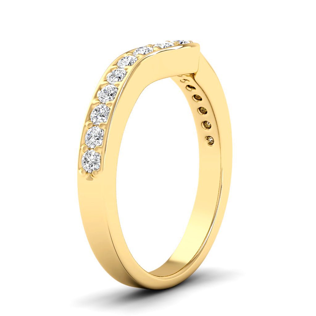0.35 CT Round Cut Lab Grown Diamonds - Wedding Band - Primestyle.com