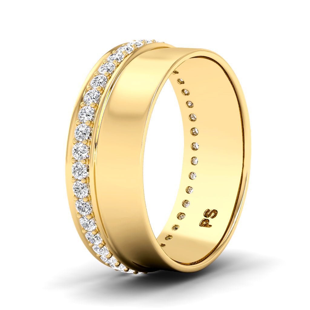 0.75 CT Round Cut Diamonds - Wedding Band - Primestyle.com