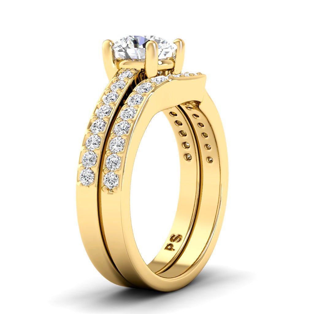 0.85 - 2.00 CT Round Cut Natural Diamonds - Bridal Set - Primestyle.com