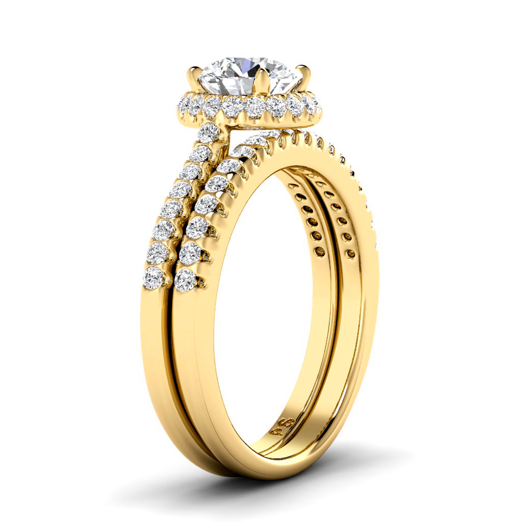 0.85-2.00 CT Round Cut Natural Diamonds - Bridal Set