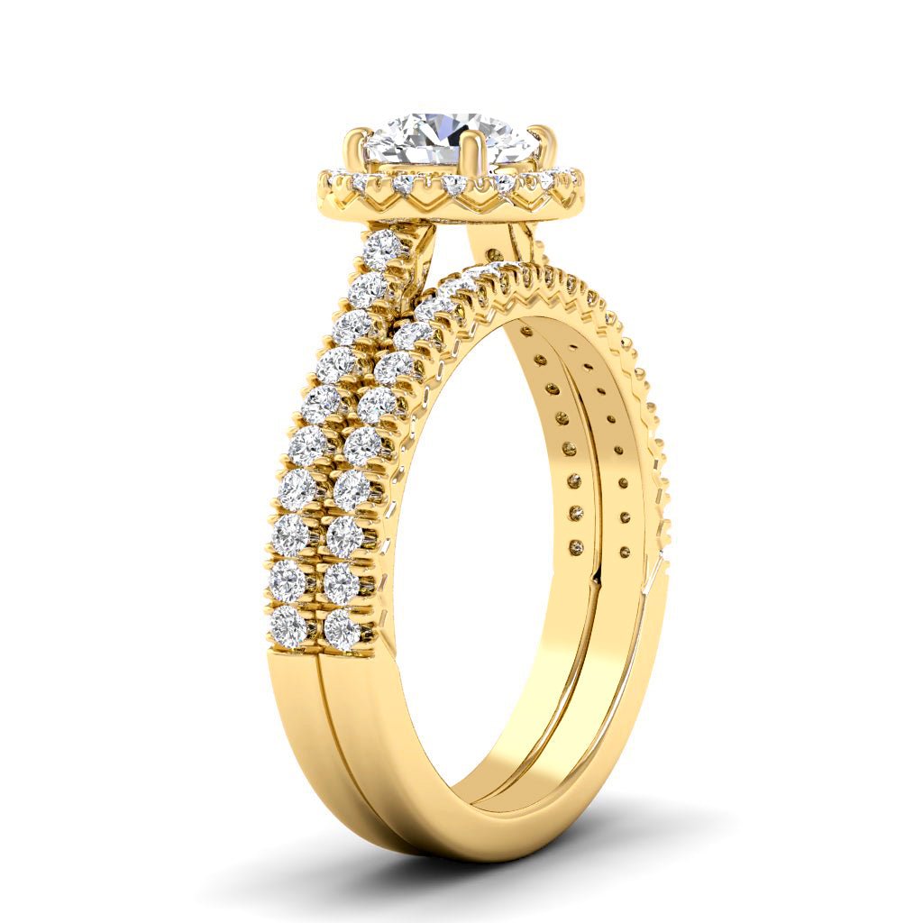 1.05 - 2.20 CT Round Cut Natural Diamonds - Bridal Set - Primestyle.com