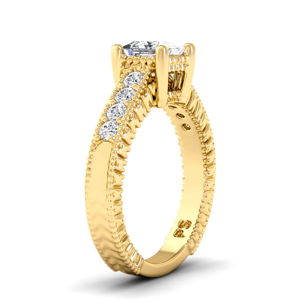 0.65-1.80 CT Princess & Round Cut Natural Diamonds - Engagement Ring