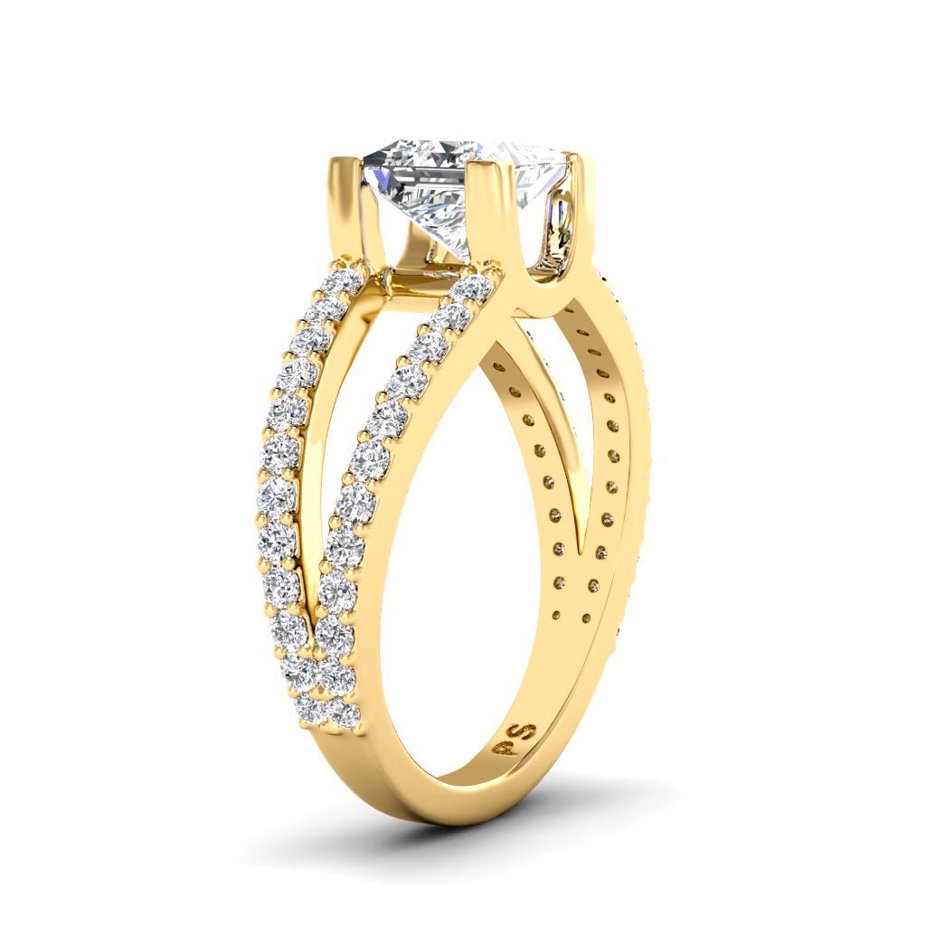 1.00-6.50 CT Princess & Round Cut Lab Grown Diamonds - Engagement Ring