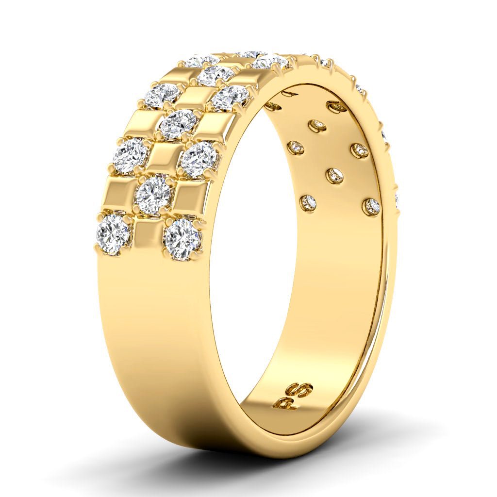 0.80 CT Round Cut Natural Diamonds - Mens Wedding Bands - Primestyle.com