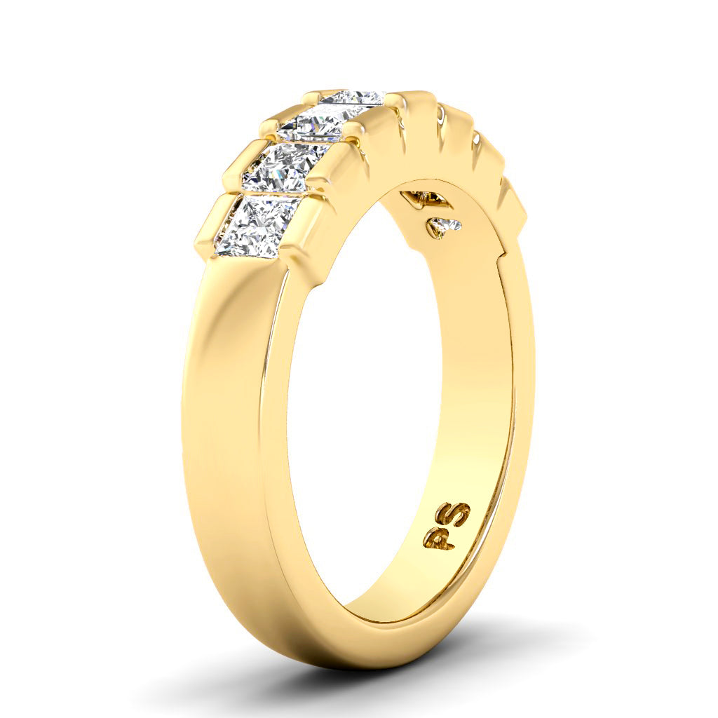 1.00 CT Round Cut Natural Diamonds - Wedding Band