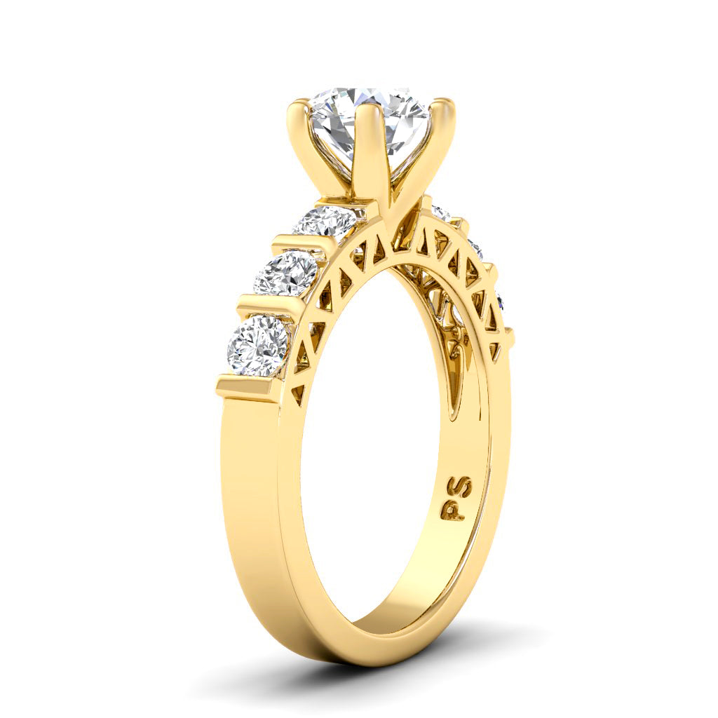 0.95-2.10 CT Round Cut Natural Diamonds - Engagement Ring