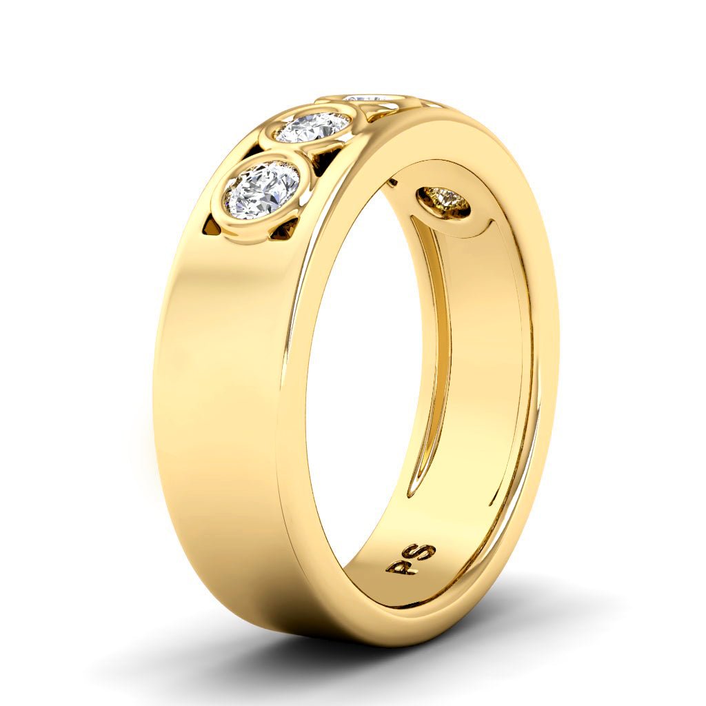 0.45 CT Round Cut Natural Diamonds - Wedding Band - Primestyle.com