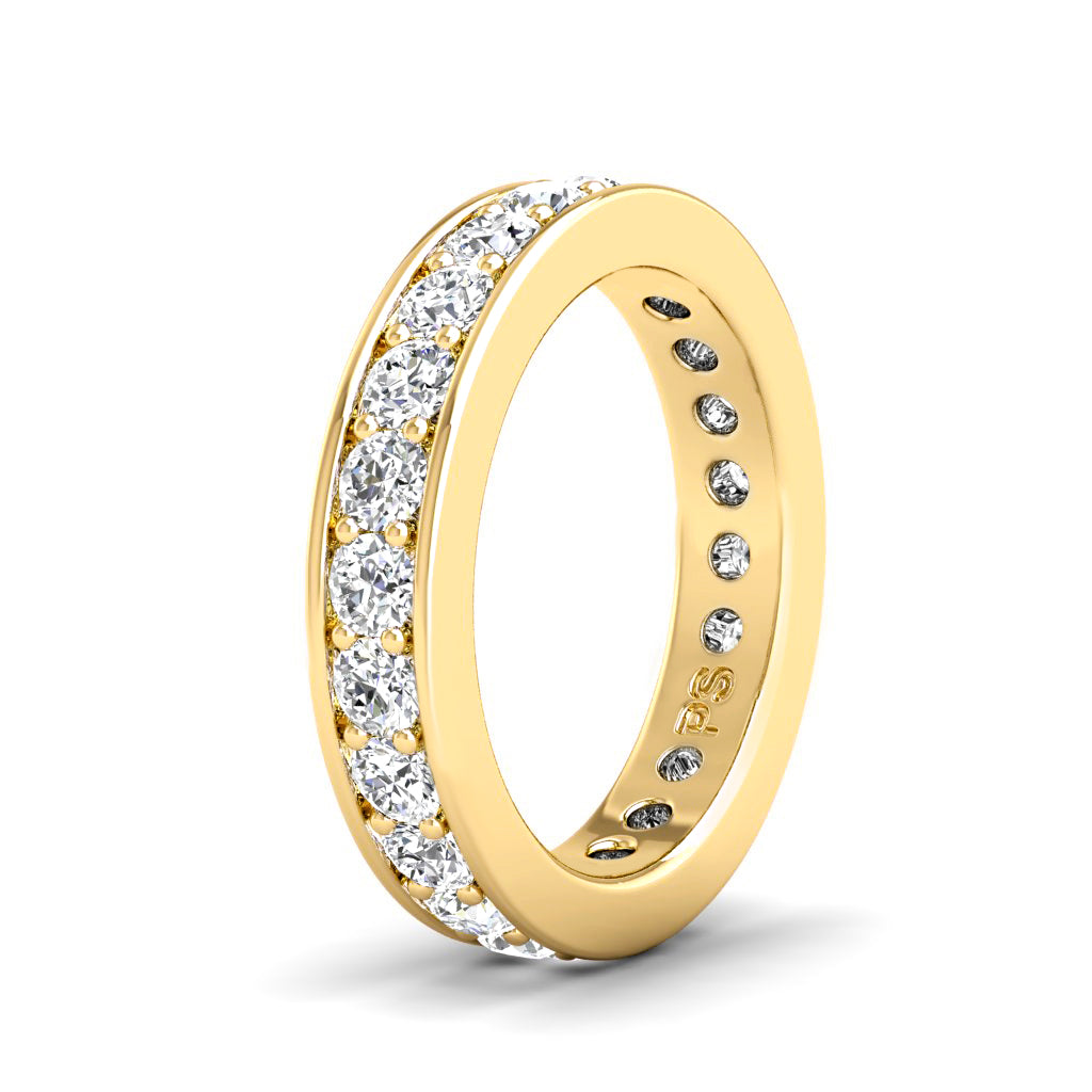 1.25-4.00 CT Round Cut Lab Grown Diamonds - Eternity Ring