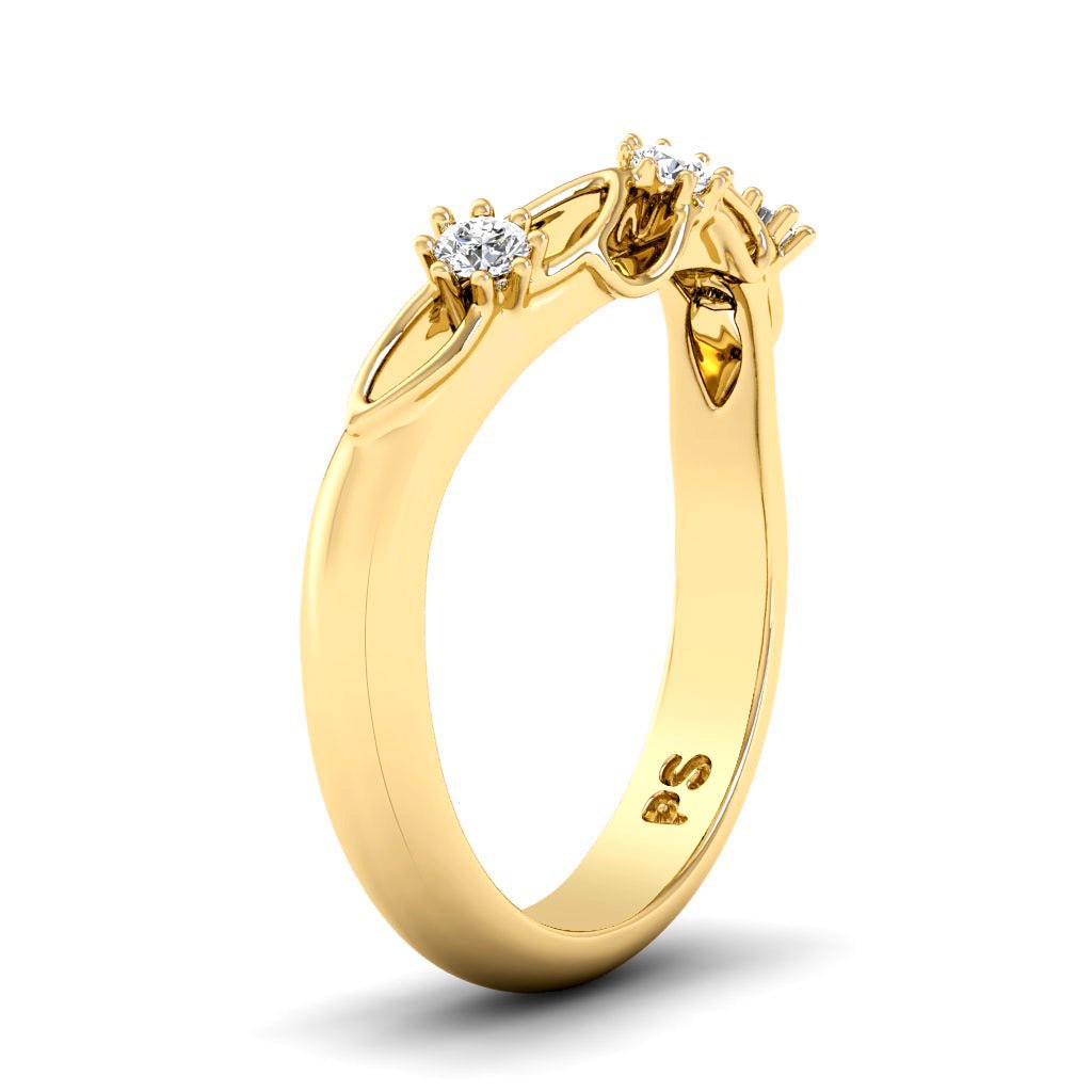 0.10 CT Round Cut Natural Diamonds - Wedding Band - Primestyle.com