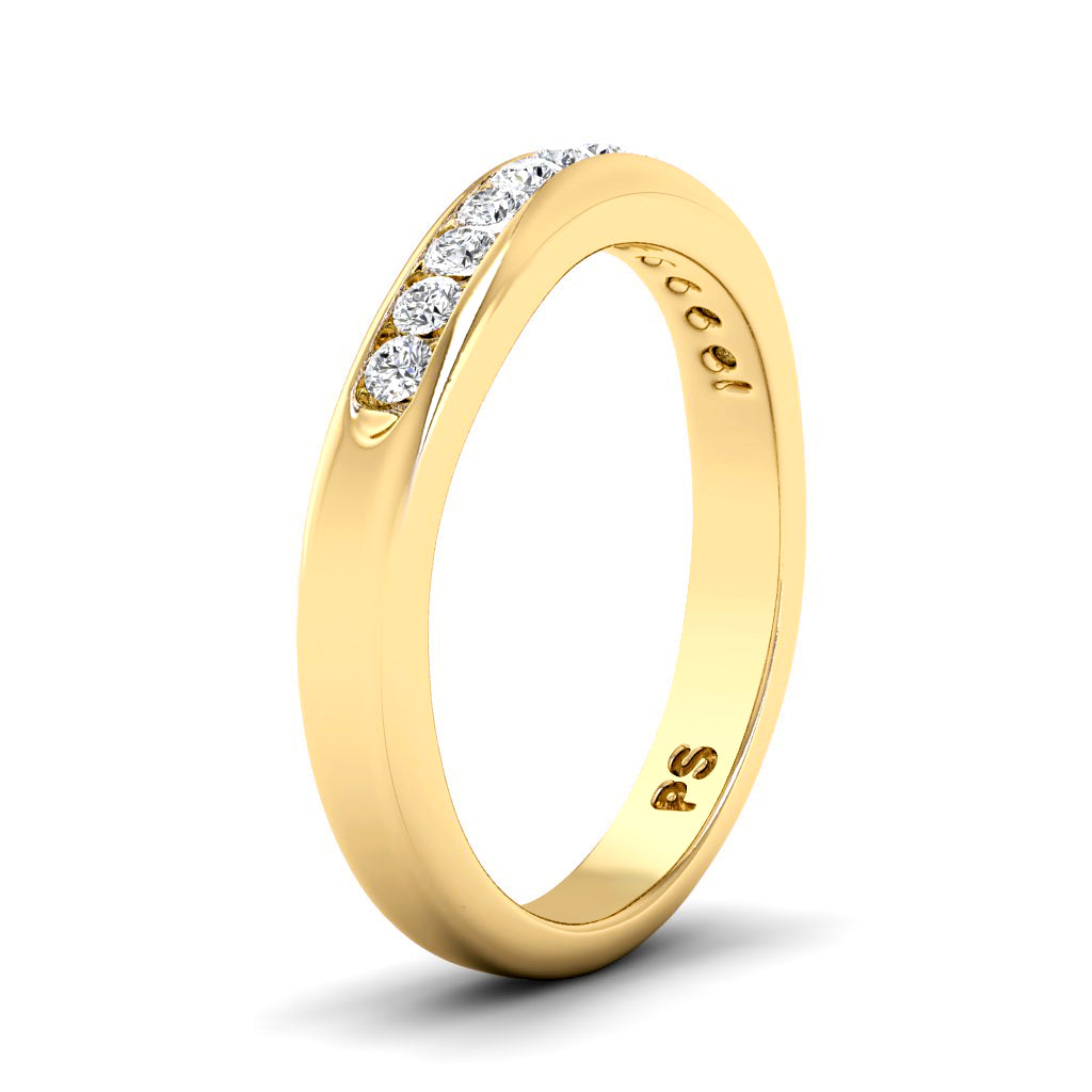 0.30 CT Round Cut Lab Grown Diamonds - Wedding Band