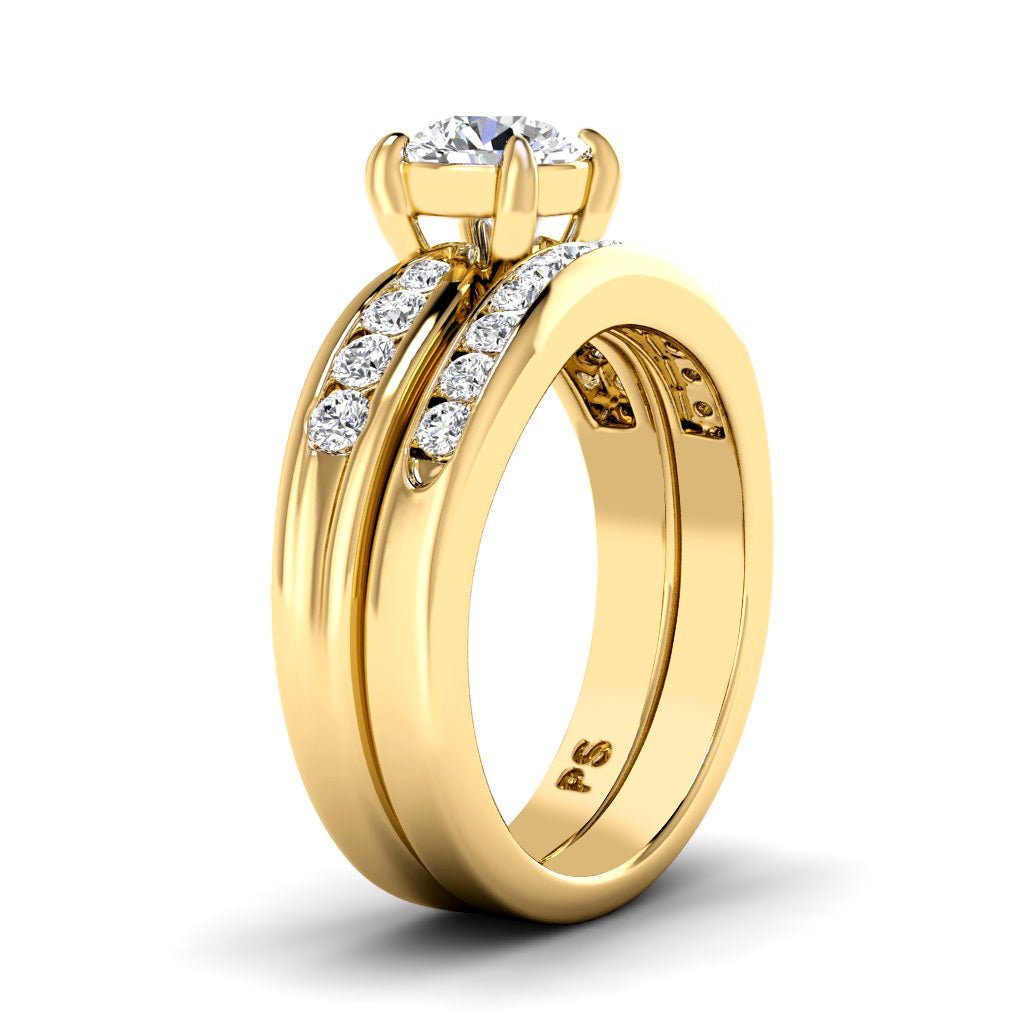 0.90 - 2.05 CT Round Cut Natural Diamonds - Bridal Set - Primestyle.com