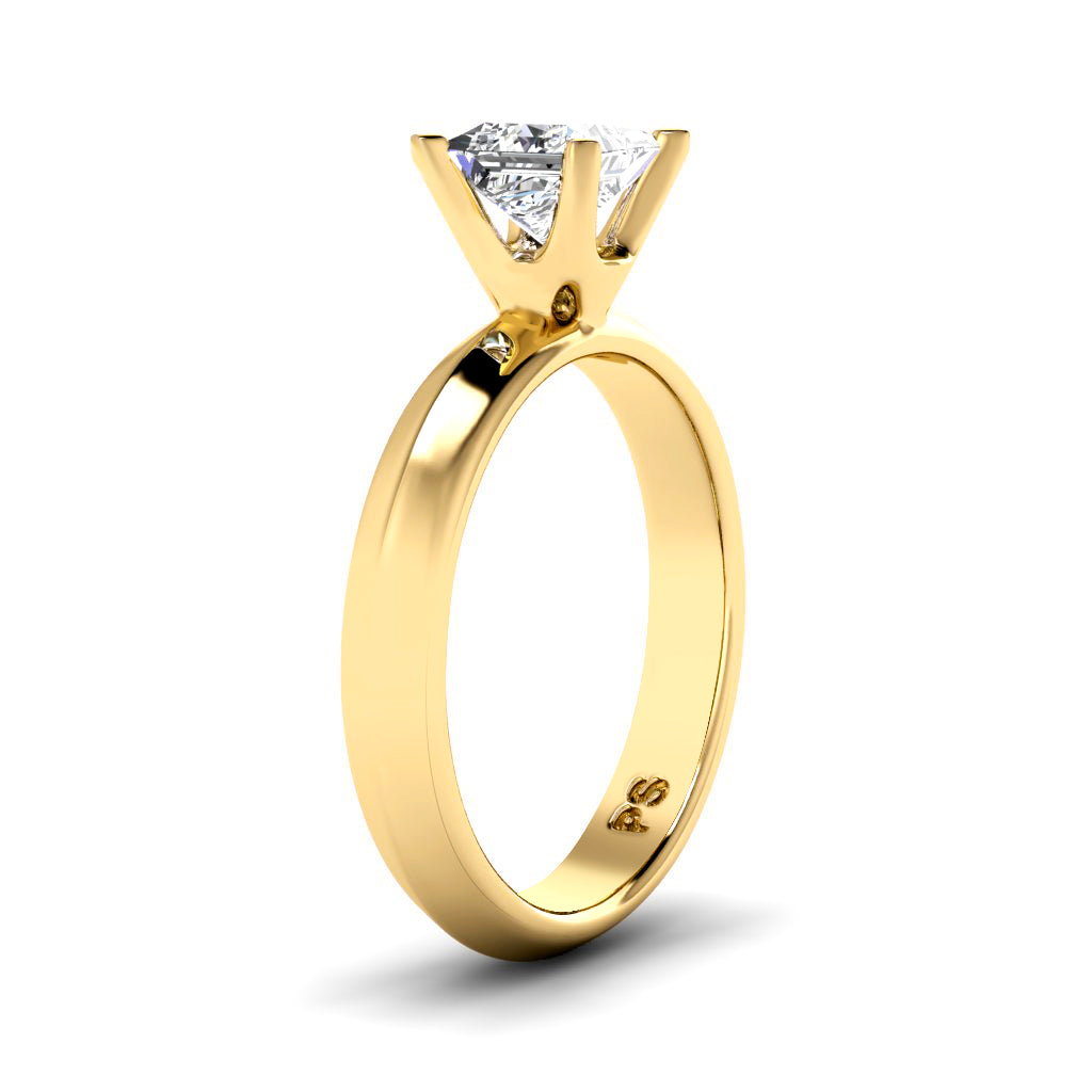 0.35-1.50 CT Princess Cut Diamonds - Solitaire Ring