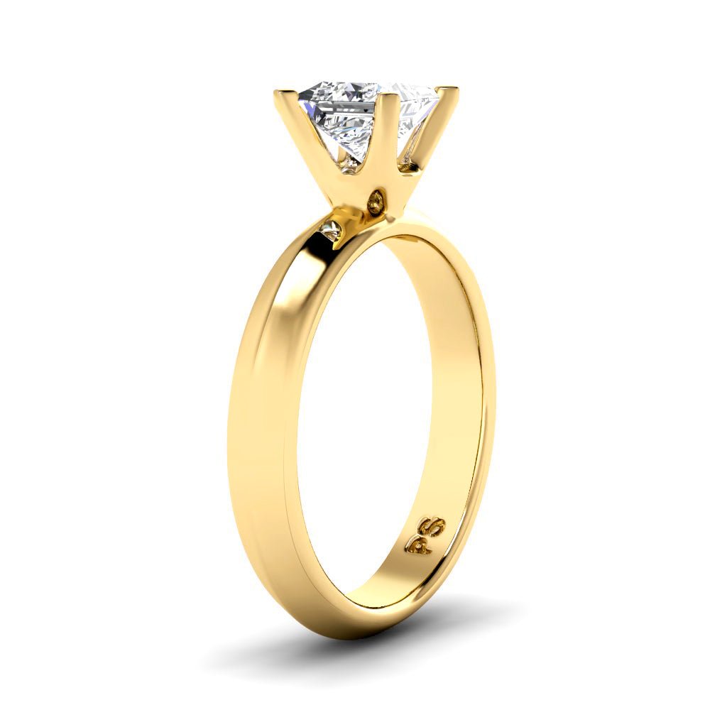 0.35-1.50 CT Princess Cut Natural Diamonds - Solitaire Rings
