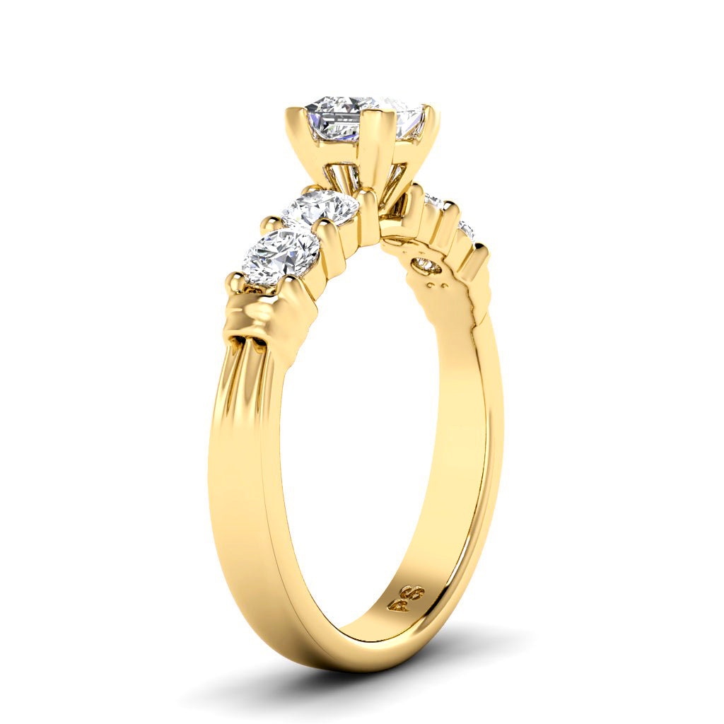 1.05-3.55 CT Round & Princess Cut Lab Grown Diamonds - Engagement Ring