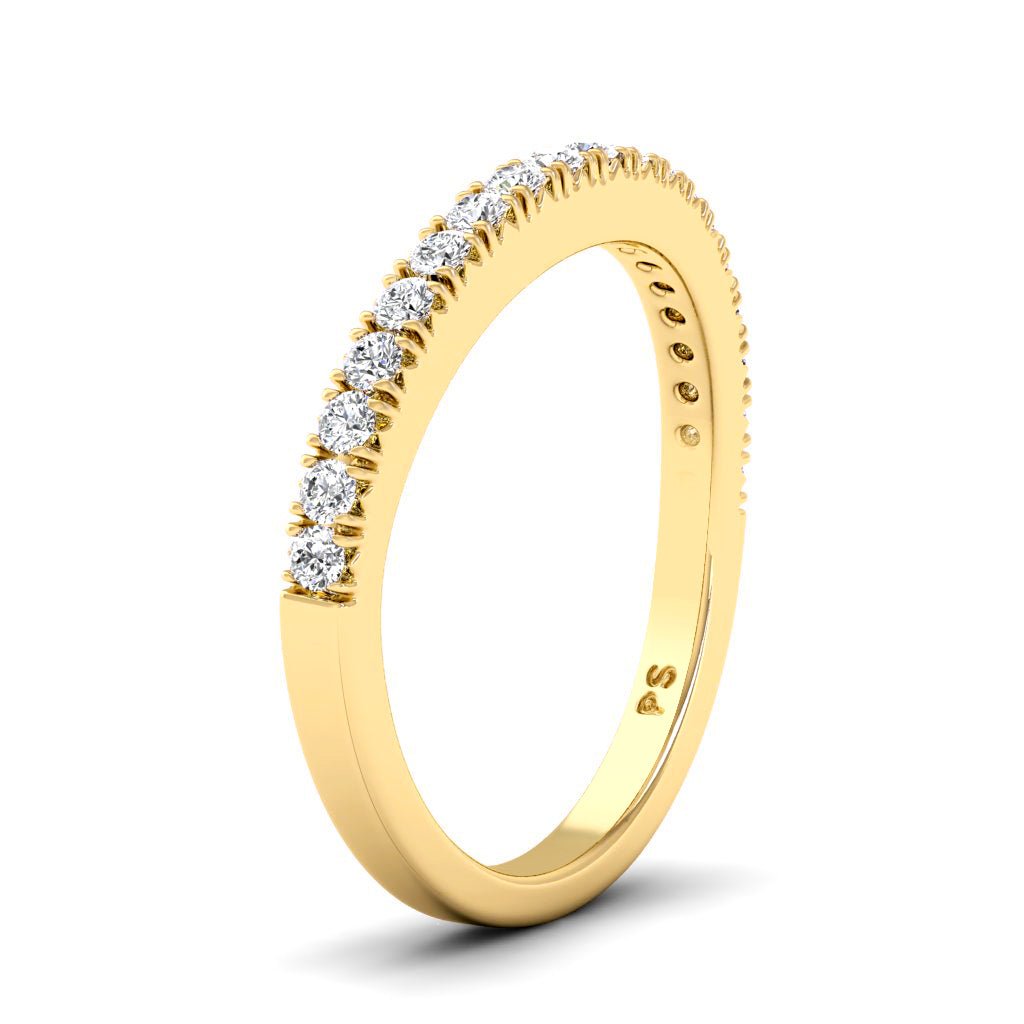 0.30 CT Round Cut Lab Grown Diamonds - Wedding Band - Primestyle.com
