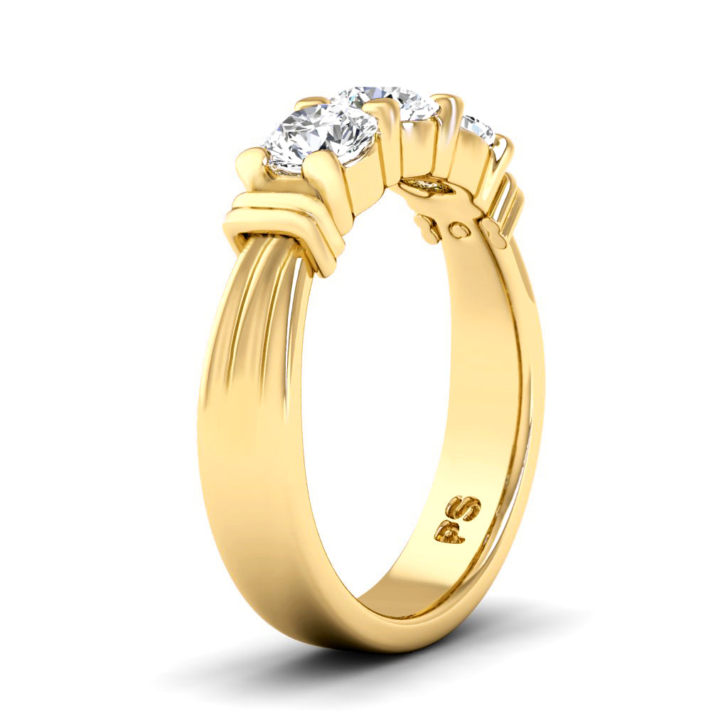 0.70 CT Round Cut Natural Diamonds - Wedding Band