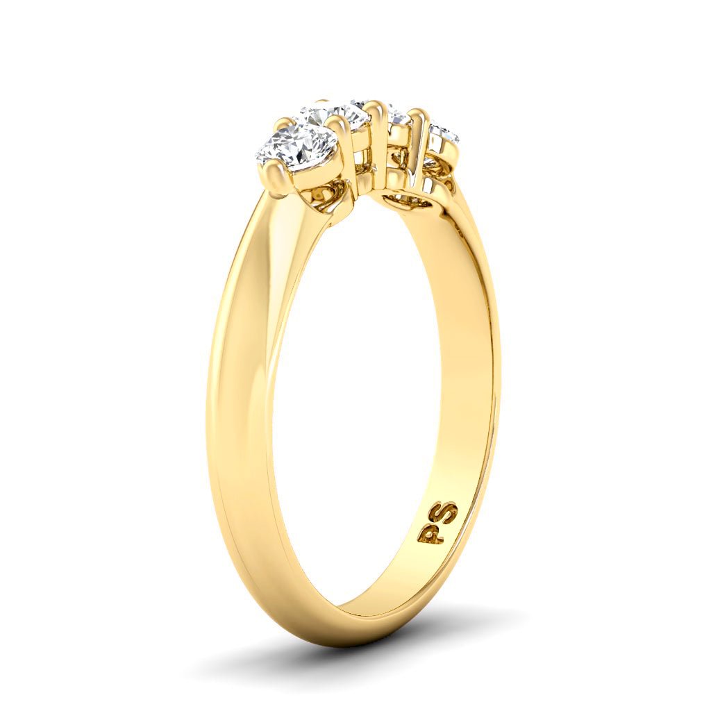 0.60 CT Round Cut Lab Grown Diamonds - Wedding Band - Primestyle.com