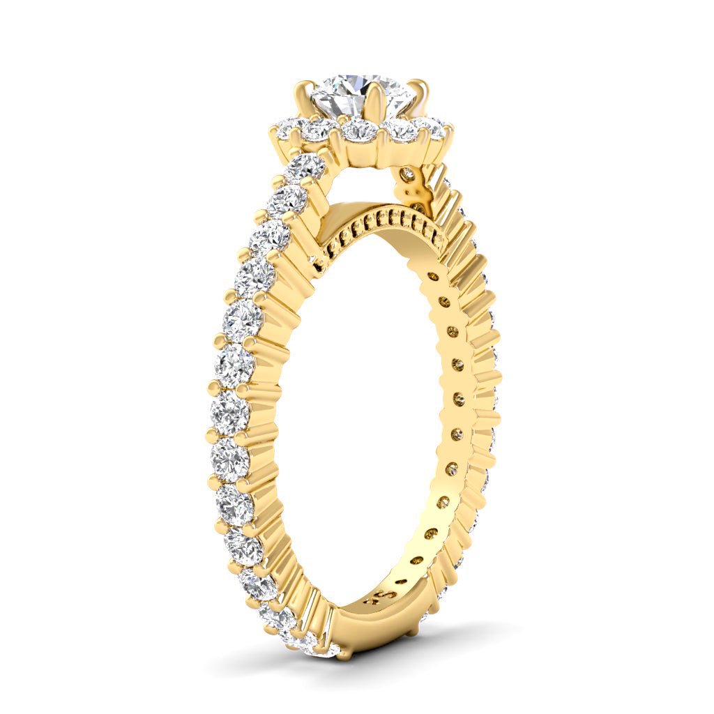 1.35-6.85 CT Round Cut Lab Grown Diamonds - Engagement Ring