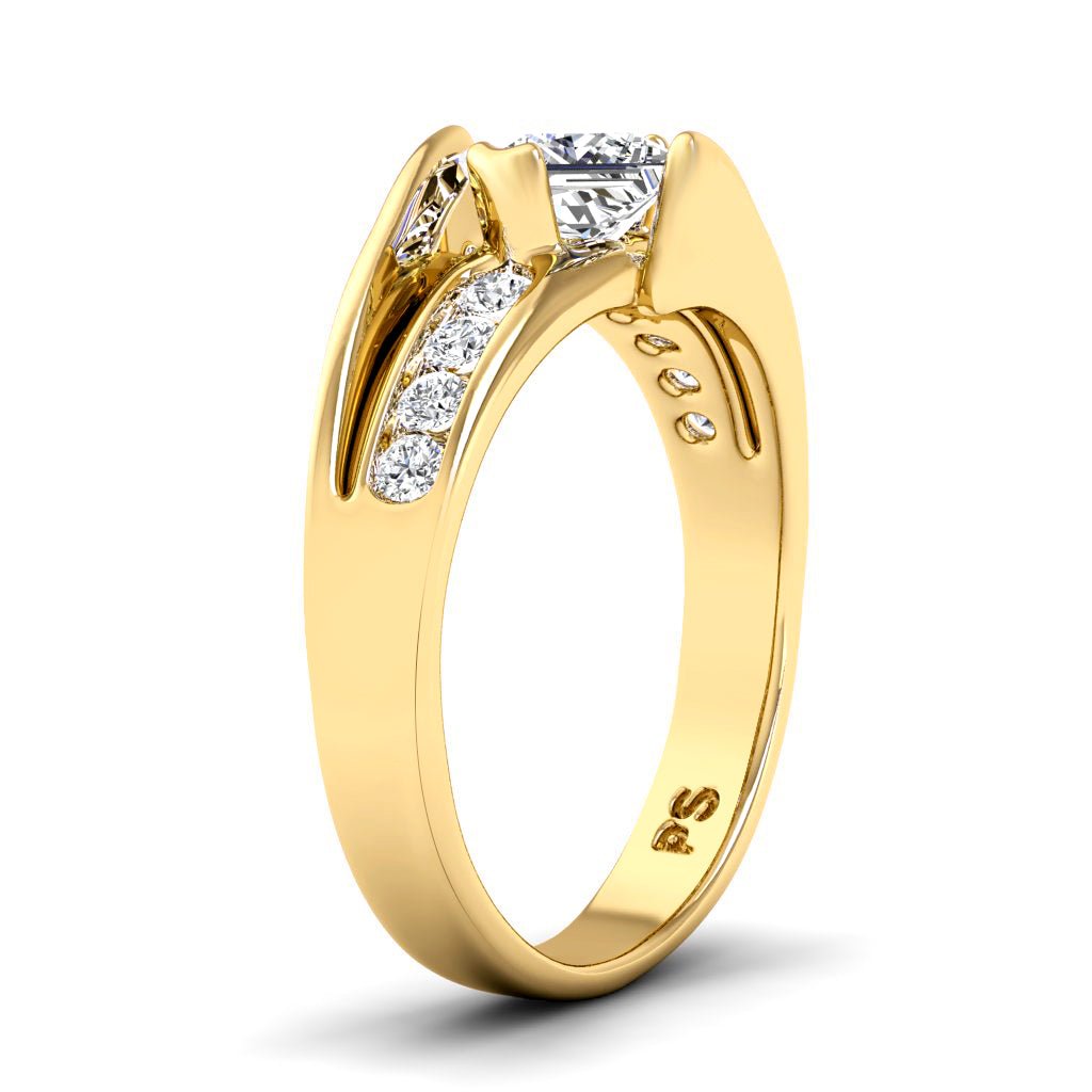 0.75 - 6.25 CT Princess & Round Cut Diamonds - Engagement Ring - Primestyle.com