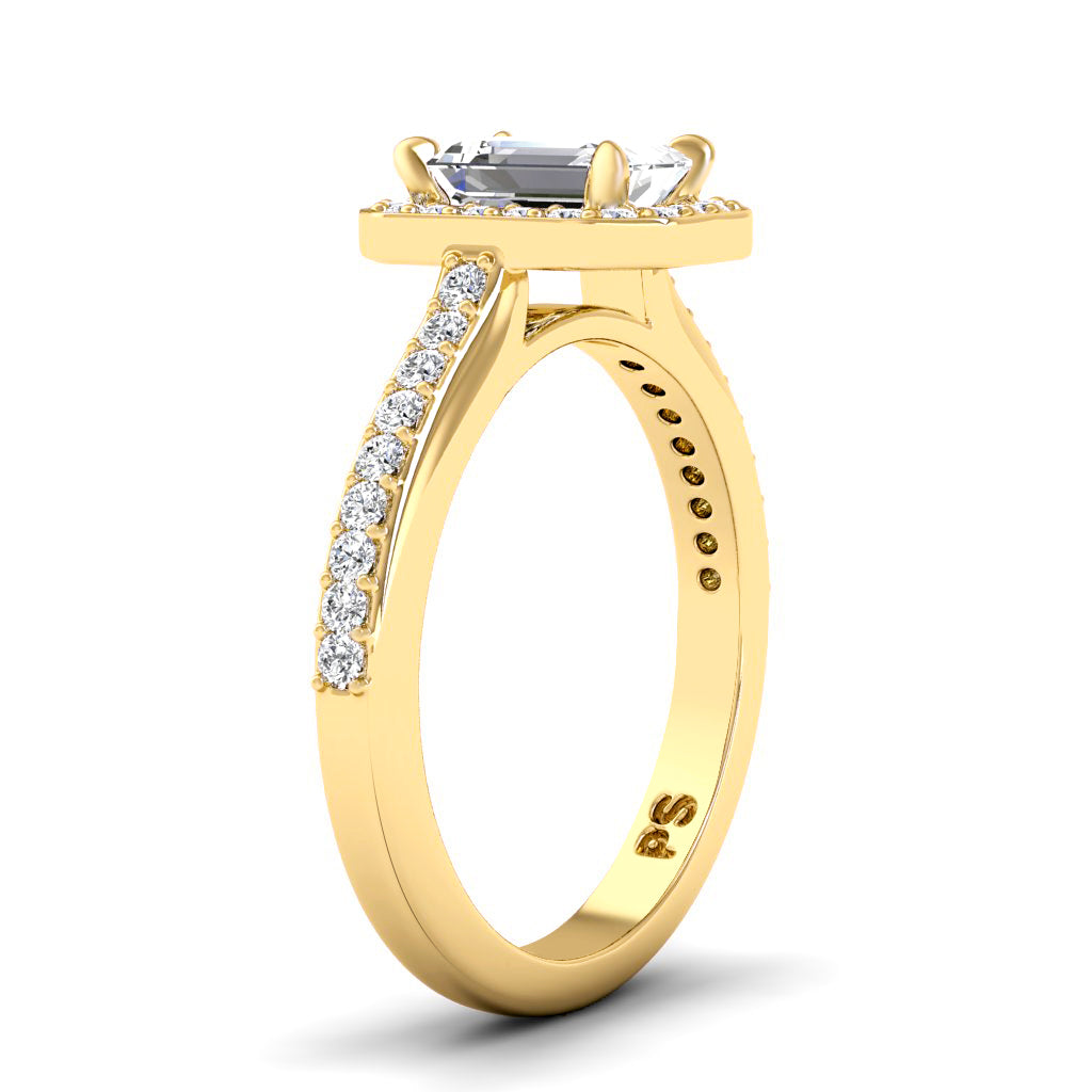 0.65-1.80 CT Emerald & Round Cut Natural Diamonds - Engagement Ring