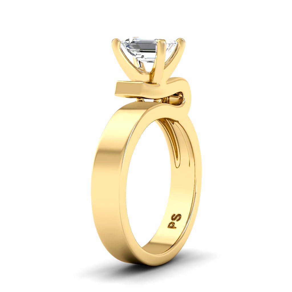 0.45-1.60 CT Emerald & Princess Cut Natural Diamonds - Engagement Ring