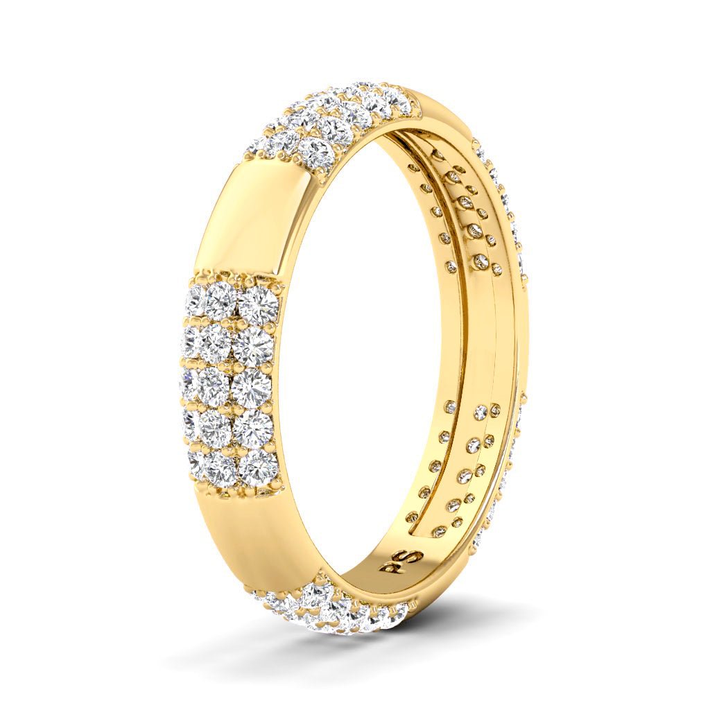 1.00 CT Round Cut Natural Diamonds - Wedding Band