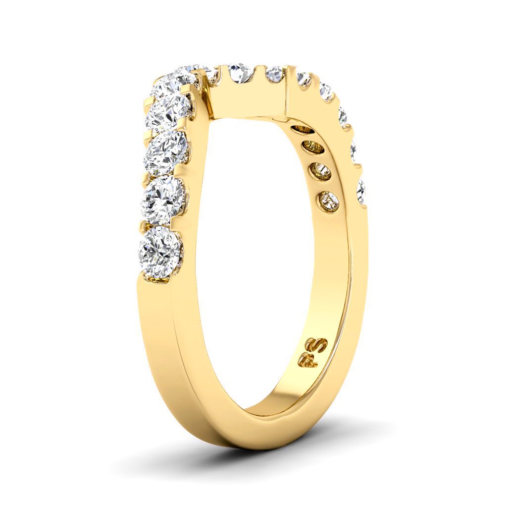 1.10 CT Round Cut Natural Diamonds - Wedding Band - Primestyle.com