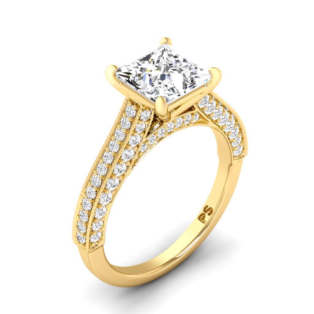 1.15 - 6.65 CT Princess & Round Cut Diamonds - Engagement Ring - Primestyle.com