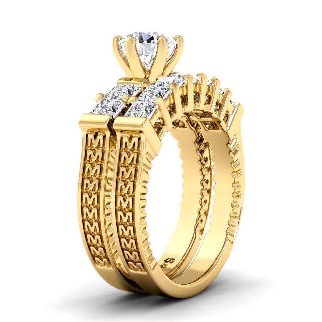 1.90 - 7.40 CT Princess Cut Diamonds - Bridal Set - Primestyle.com