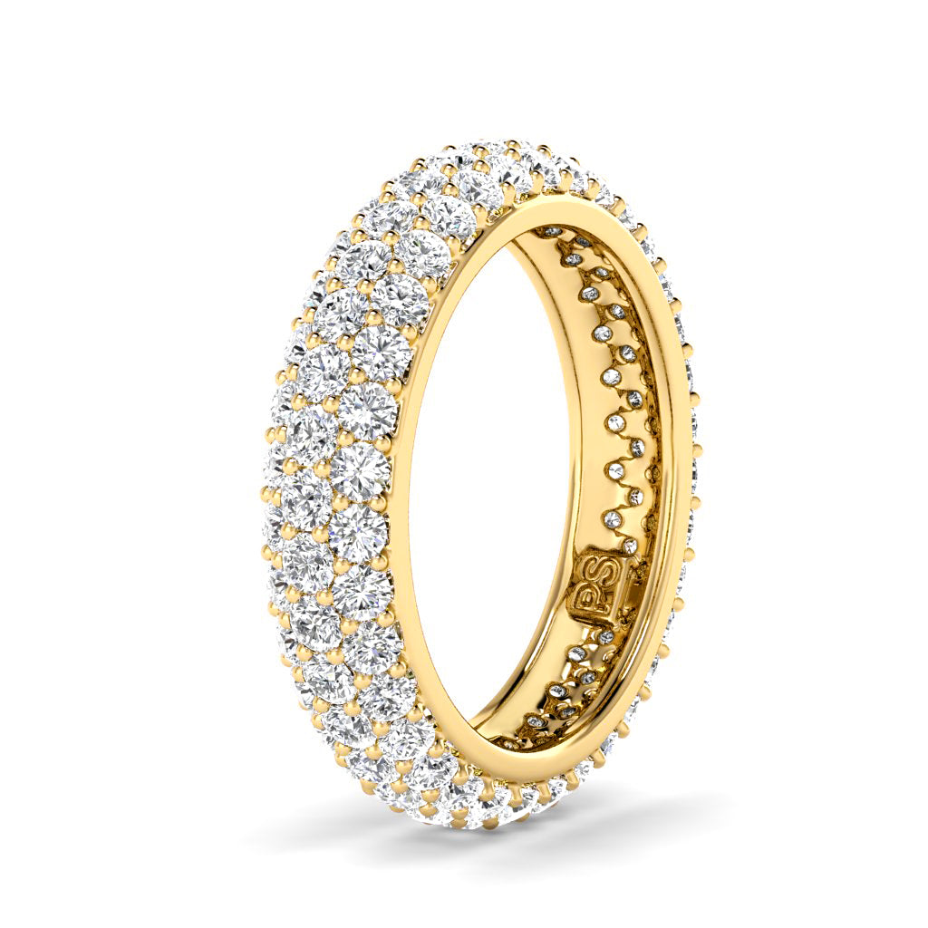 2.50 CT Round Cut Natural Diamonds - Eternity Rings