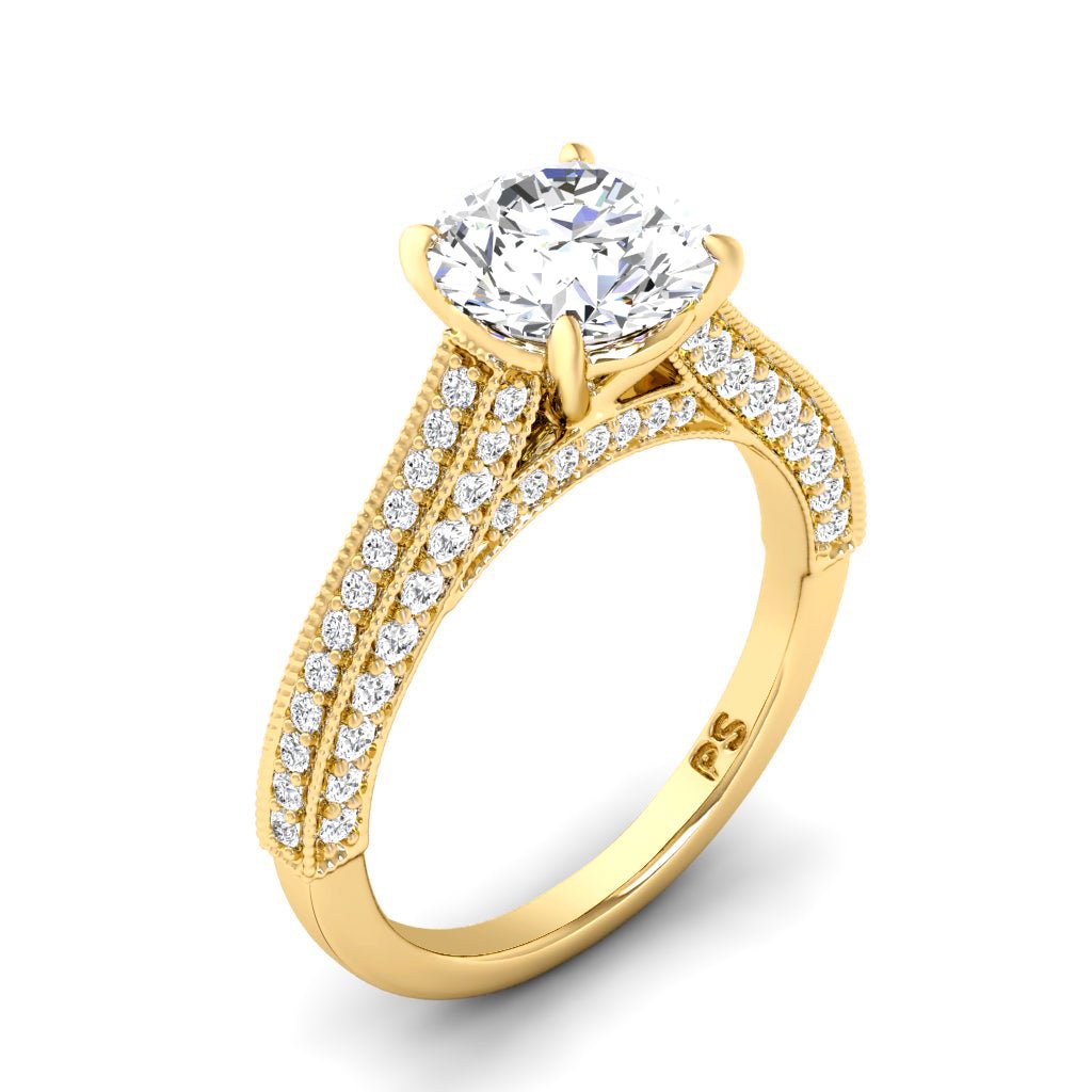 1.15-6.65 CT Round Cut Diamonds - Engagement Ring