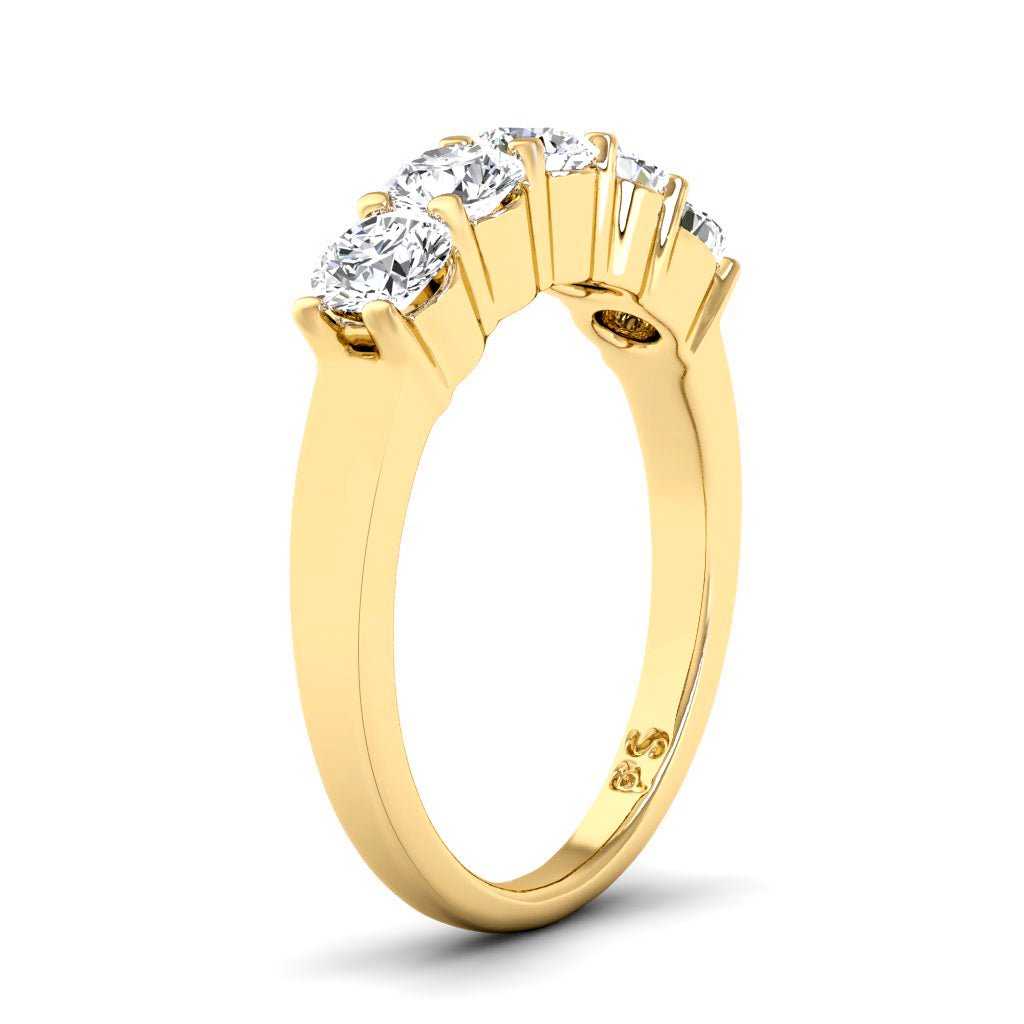 0.80 CT Round Cut Lab Grown Diamonds - Wedding Band - Primestyle.com