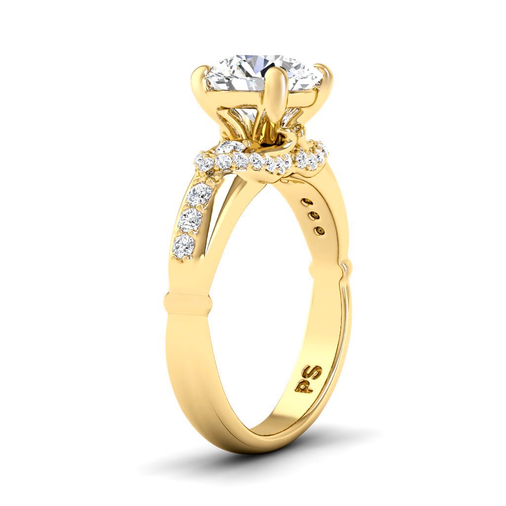 0.75-6.25 CT Round Cut Lab Grown Diamonds - Engagement Ring
