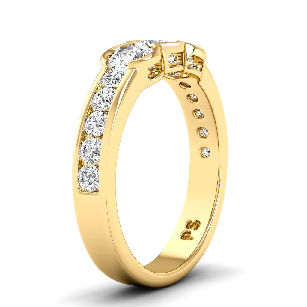 1.10 CT Round Cut Natural Diamonds - Wedding Band - Primestyle.com