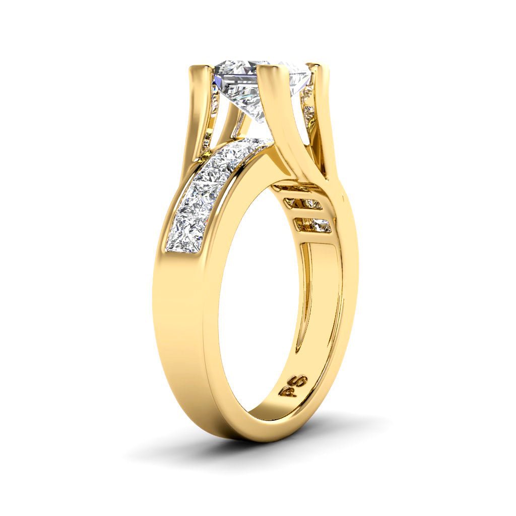 1.55 - 2.70 CT Princess Cut Natural Diamonds - Engagement Ring - Primestyle.com