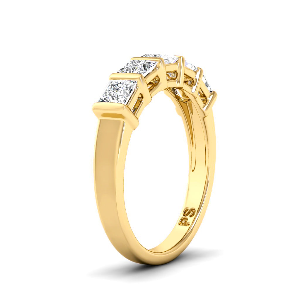 1.00 CT Princess Cut Diamonds - Wedding Band