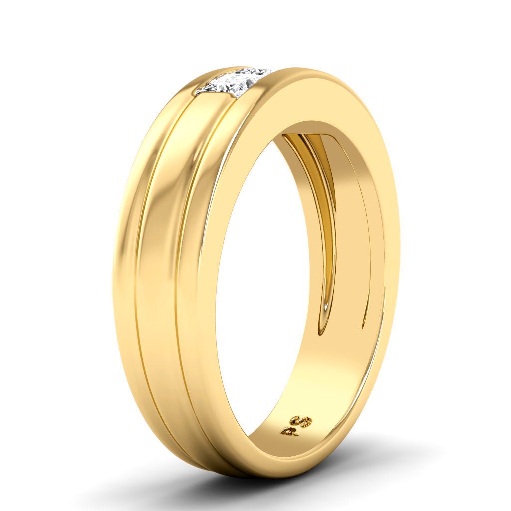 0.90 CT Princess Cut Lab Grown Diamonds - Mens Wedding Band - Primestyle.com