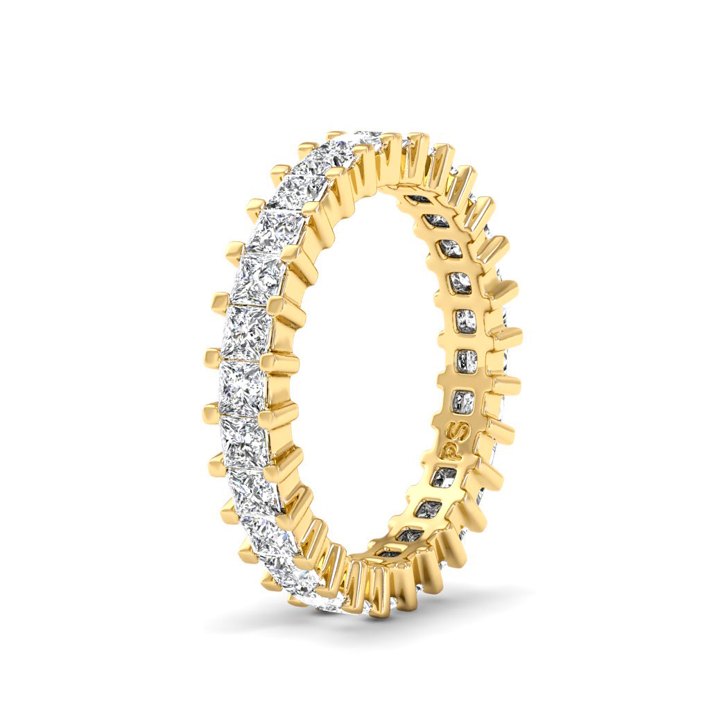 1.90 CT Princess Cut Lab Grown Diamonds - Eternity Ring