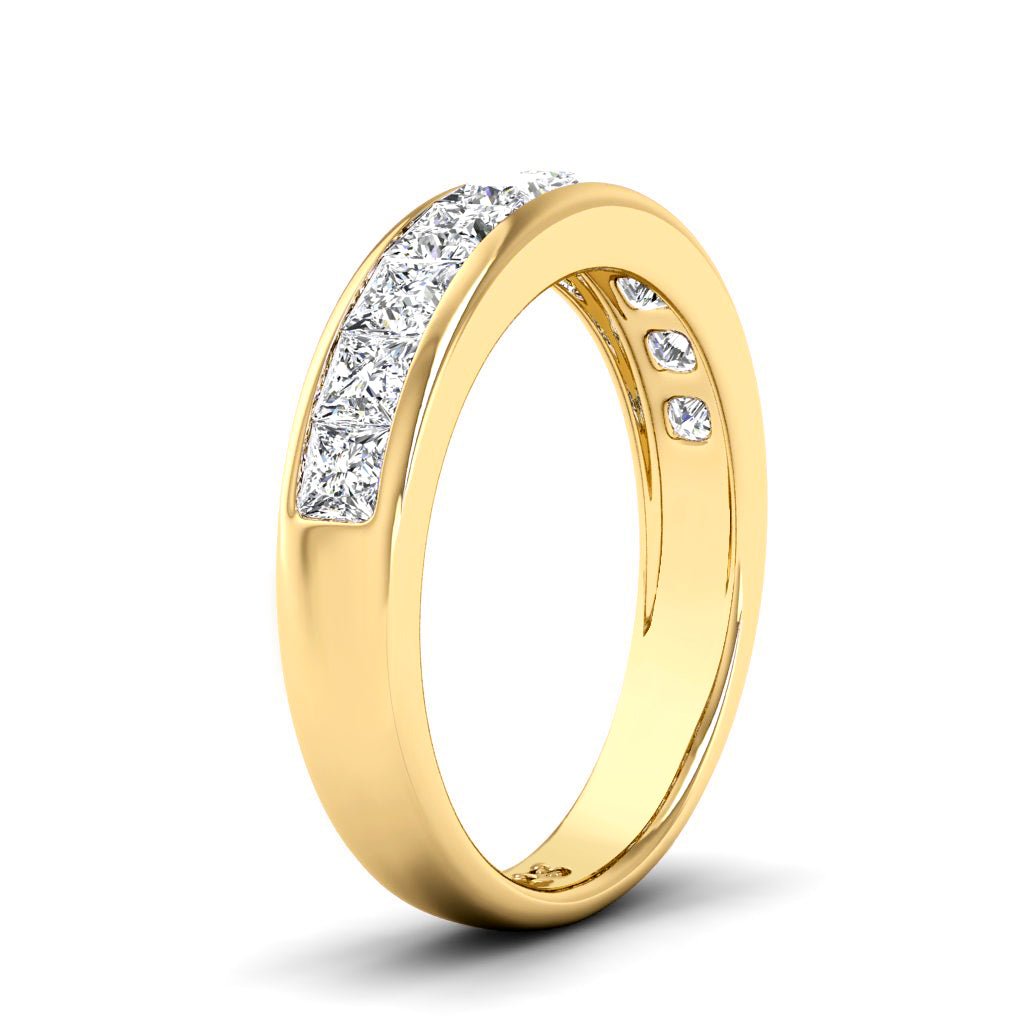 1.65 CT Princess Cut Natural Diamonds - Wedding Band